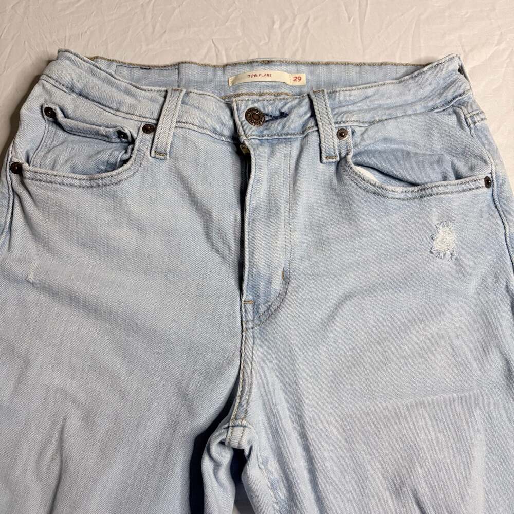 Levi's 726 Flare Distressed Jeans Women's Size 29x30
